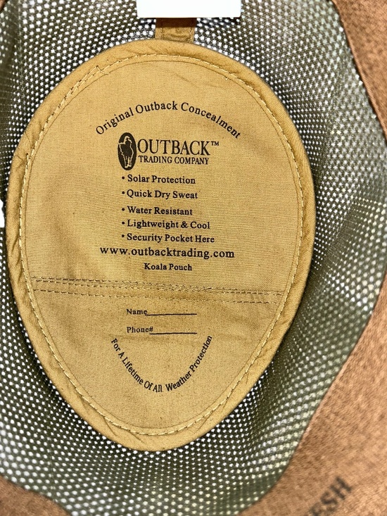 Outback Trading Company Koala Pouch green khaki sun hat XL